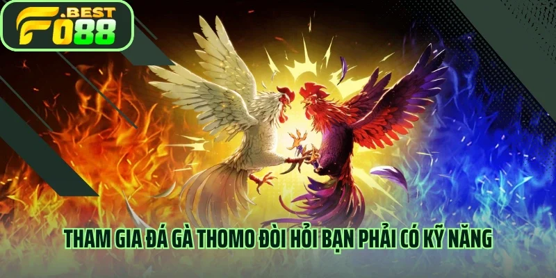 Tham gia đá gà thomo đòi hỏi bạn phải có kỹ năng 